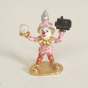 Photographer Camera Bird Spoontiques Clown Swarovski Crystals Gold Plating